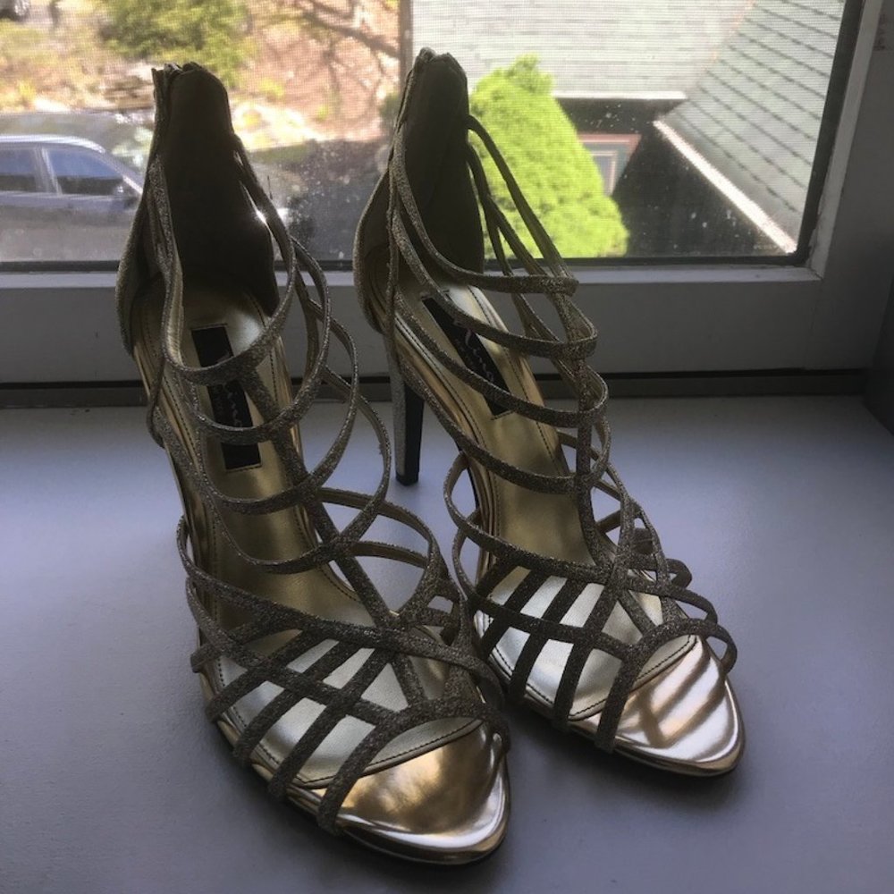 Sparkly Gold Heels